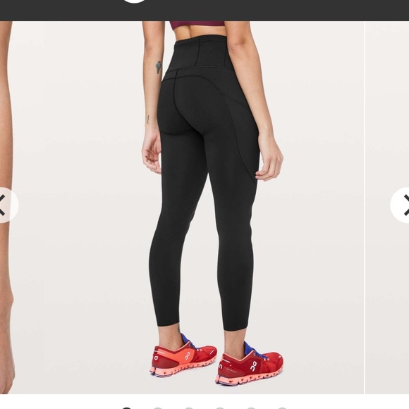 Like NEW! Lululemon red Fast & Free 7/8 tight non reflective leggings 4 - Picture 6 of 13